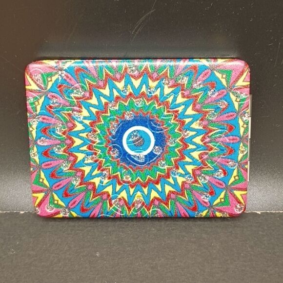 EVIL Eye of protection compact mirror case travel mandala looking glass - Picture 1 of 5